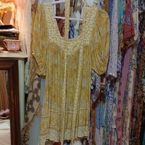 Spell Yellow Floral Dress